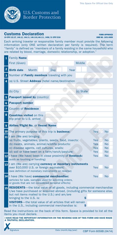 Forms and declarations .